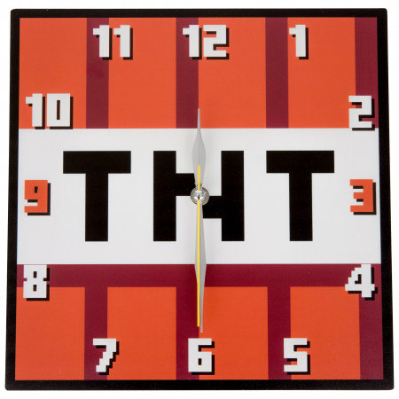 Minecraft TNT Block Square Wall Clock